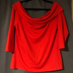 Red Off the shoulder top